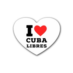 I love cuba libres  Rubber Heart Coaster (4 pack)