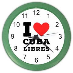 I Love Cuba Libres  Color Wall Clock by ilovewhateva