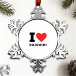 I love daiquiri Metal Small Snowflake Ornament Front