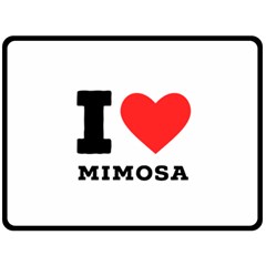 I Love Mimosa Fleece Blanket (large) by ilovewhateva