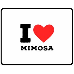 I Love Mimosa Fleece Blanket (medium) by ilovewhateva