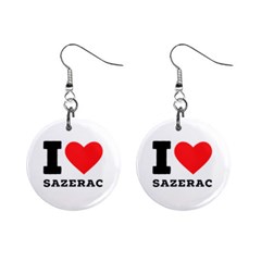 I Love Sazerac Mini Button Earrings by ilovewhateva