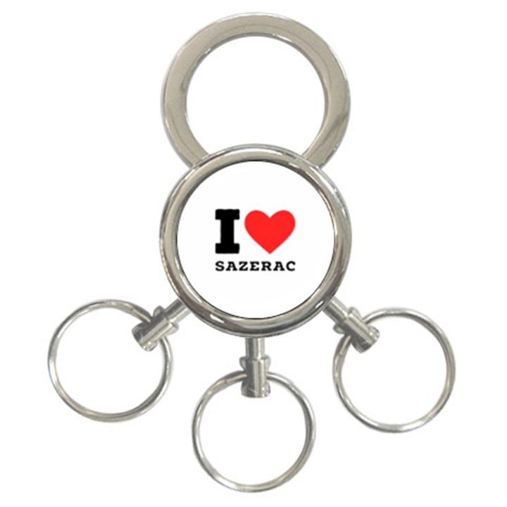 I love sazerac 3-Ring Key Chain