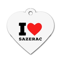 I Love Sazerac Dog Tag Heart (two Sides) by ilovewhateva