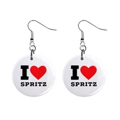 I Love Spritz Mini Button Earrings by ilovewhateva