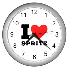 I Love Spritz Wall Clock (silver) by ilovewhateva