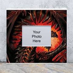 Dragon White Wall Photo Frame 5  X 7 