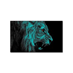 Angry Male Lion Predator Carnivore Sticker Rectangular (10 Pack)