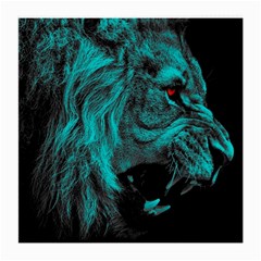 Angry Male Lion Predator Carnivore Medium Glasses Cloth (2 Sides) by Salman4z