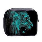 Angry Male Lion Predator Carnivore Mini Toiletries Bag (Two Sides) Back