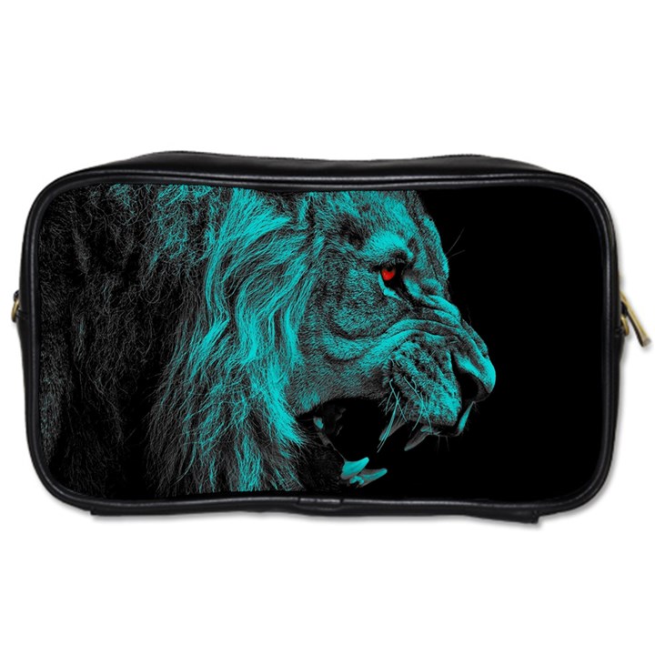 Angry Male Lion Predator Carnivore Toiletries Bag (Two Sides)