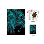 Angry Male Lion Predator Carnivore Playing Cards Single Design (Mini) Back