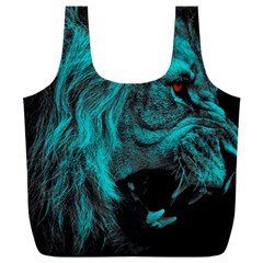 Angry Male Lion Predator Carnivore Full Print Recycle Bag (xxxl) by Salman4z