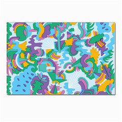 Pattern Hotdogtrap Postcard 4 x 6  (pkg Of 10) by Salman4z