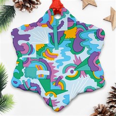 Pattern Hotdogtrap Snowflake Ornament (two Sides) by Salman4z