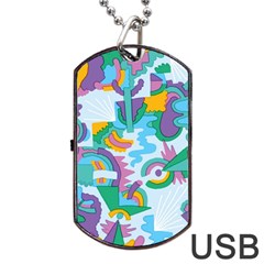 Pattern Hotdogtrap Dog Tag Usb Flash (two Sides) by Salman4z