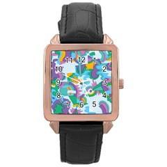 Pattern Hotdogtrap Rose Gold Leather Watch  by Salman4z