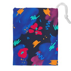 Patterns Rosebuds Drawstring Pouch (5xl) by Salman4z