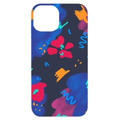 Patterns Rosebuds Iphone 14 Black Uv Print Case