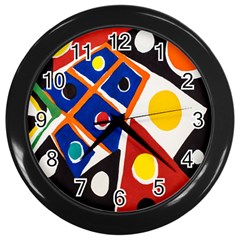 Pattern And Decoration Revisited At The East Side Galleries Wall Clock (black) by Salman4z