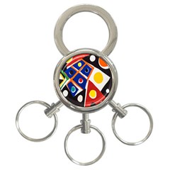 Pattern And Decoration Revisited At The East Side Galleries 3-ring Key Chain by Salman4z