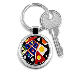 Pattern And Decoration Revisited At The East Side Galleries Key Chain (round) by Salman4z