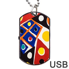 Pattern And Decoration Revisited At The East Side Galleries Dog Tag Usb Flash (one Side) by Salman4z