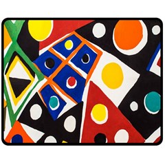 Pattern And Decoration Revisited At The East Side Galleries Two Sides Fleece Blanket (medium) by Salman4z