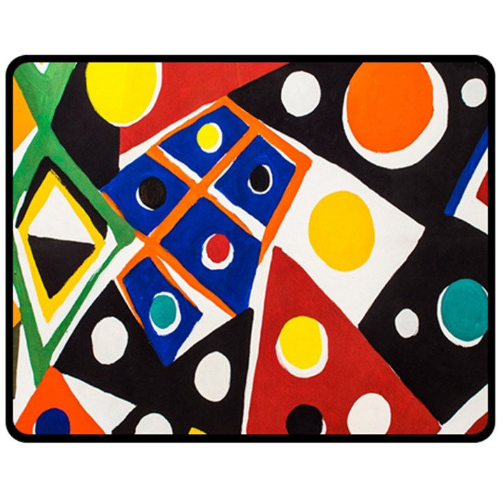 Pattern And Decoration Revisited At The East Side Galleries Two Sides Fleece Blanket (Medium)