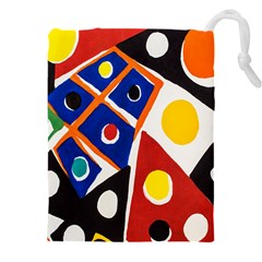 Pattern And Decoration Revisited At The East Side Galleries Drawstring Pouch (4xl) by Salman4z