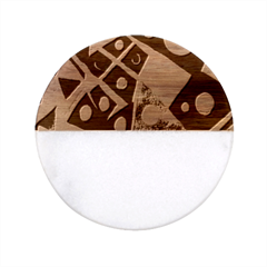 Pattern And Decoration Revisited At The East Side Galleries Classic Marble Wood Coaster (round) 