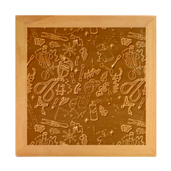 Abstract Pattern Wood Photo Frame Cube