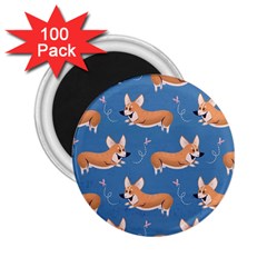 Corgi Patterns 2 25  Magnets (100 Pack)  by Salman4z