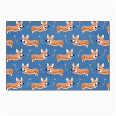 Corgi Patterns Postcard 4 x 6  (pkg Of 10) by Salman4z