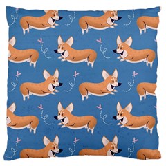 Corgi Patterns Standard Premium Plush Fleece Cushion Case (two Sides) by Salman4z