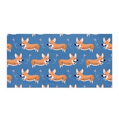 Corgi Patterns Satin Wrap 35  X 70  by Salman4z