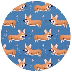 Corgi Patterns Wooden Bottle Opener (round) by Salman4z