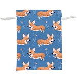 Corgi Patterns Lightweight Drawstring Pouch (XL) Front