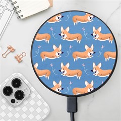 Corgi Patterns Wireless Fast Charger(black) by Salman4z