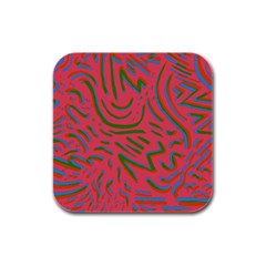 Pattern Saying Wavy Rubber Square Coaster (4 Pack) by Salman4z