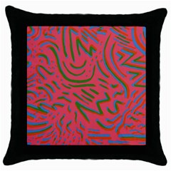 Pattern Saying Wavy Throw Pillow Case (black) by Salman4z