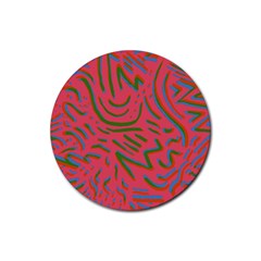 Pattern Saying Wavy Rubber Coaster (round) by Salman4z