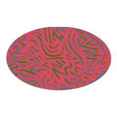 Pattern Saying Wavy Oval Magnet by Salman4z