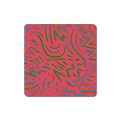 Pattern Saying Wavy Square Magnet