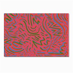 Pattern Saying Wavy Postcard 4 x 6  (pkg Of 10) by Salman4z