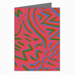 Pattern Saying Wavy Greeting Cards (pkg Of 8) by Salman4z