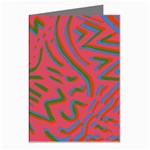 Pattern Saying Wavy Greeting Cards (Pkg of 8) Left