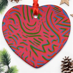 Pattern Saying Wavy Heart Ornament (two Sides) by Salman4z