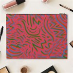 Pattern Saying Wavy Cosmetic Bag (XL) Back