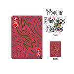 Pattern Saying Wavy Playing Cards 54 Designs (Mini) Front - Heart3